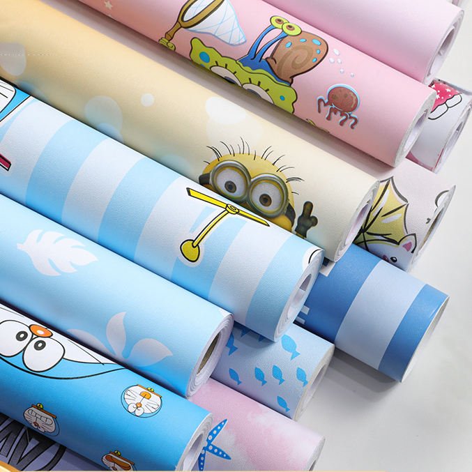 Cartoon Wallpaper Thickened Self-Adhesive Decorative Film Wall Sticker Peel And Stick Marble Wall Sticker for Home Decor
