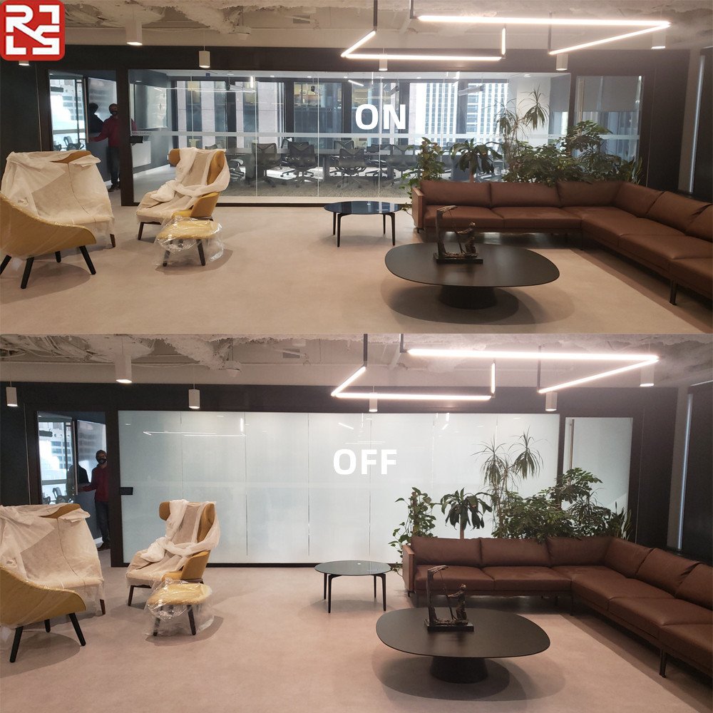 Switchable smart glass film Pdlc color smart film self-adhesive electronic dimming privacy window