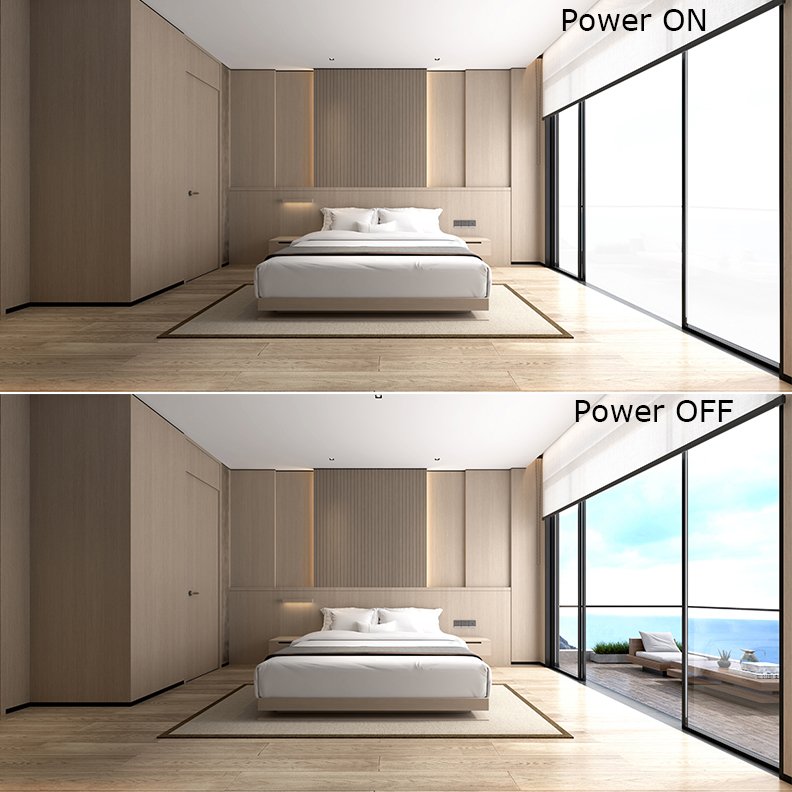 Filmbase Self-adhesive Intelligent Switchable Reverse Pdlc Smart Film
