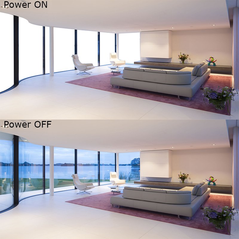 Filmbase Self-adhesive Intelligent Switchable Reverse Pdlc Smart Film