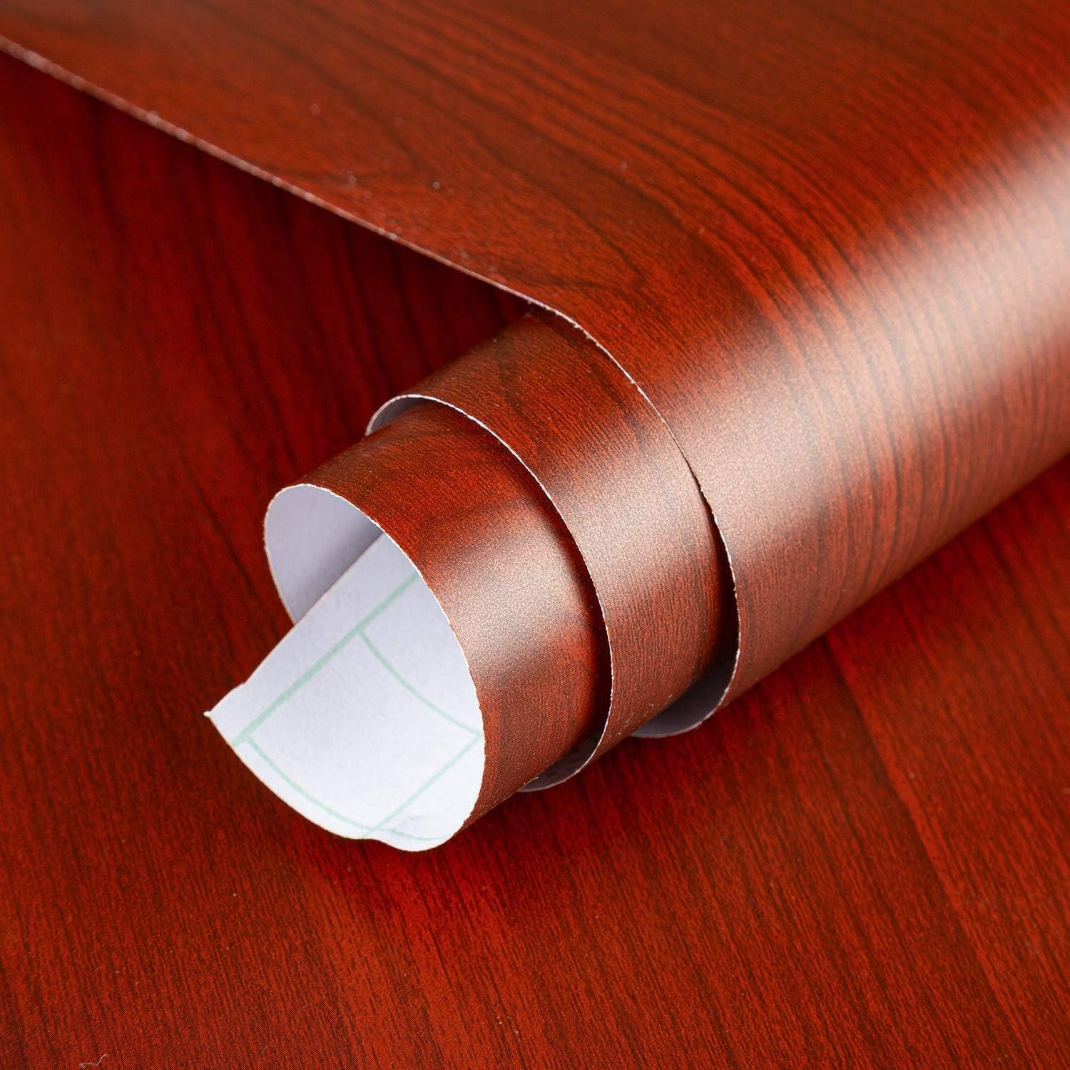 Factory Price Modern Self Adhesive PVC Wooden Effect Veneer Decorative Film For Furniture board Grain Designs