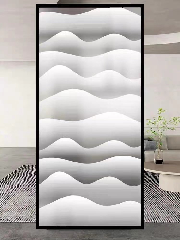 Colorful Modern Embossed PVC Glass Film 40cm Width Stylish and Elegant Decorative Roll for Hotel Spaces