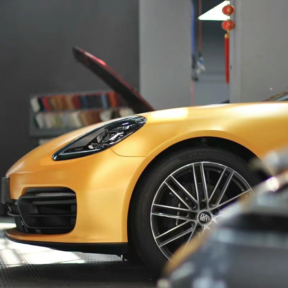 Wrapmaster Factory Price Matte Heavy Metal Gold Yellow Super Heavy Metal Automotive Protective Film Car Wrap Vinyl Films