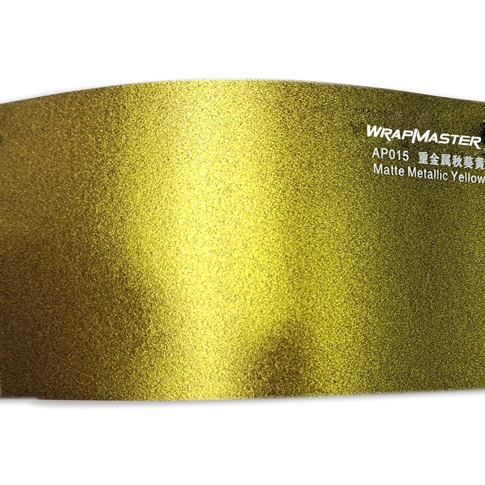 Wrapmaster Factory Price Matte Heavy Metal Gold Yellow Super Heavy Metal Automotive Protective Film Car Wrap Vinyl Films
