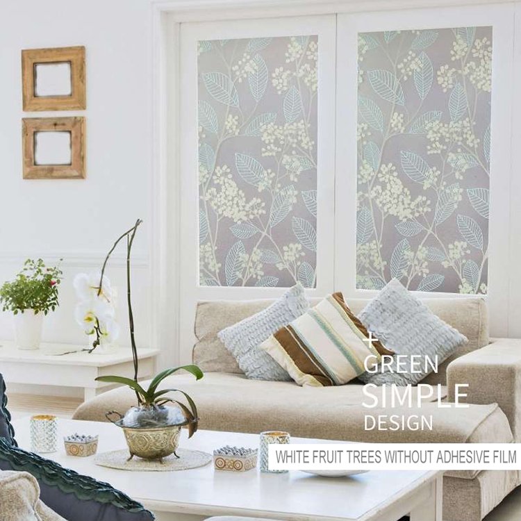 15.75''X78.7'' Frosted Glass Custom Pvc Plastic Privacy Decorative Window Film