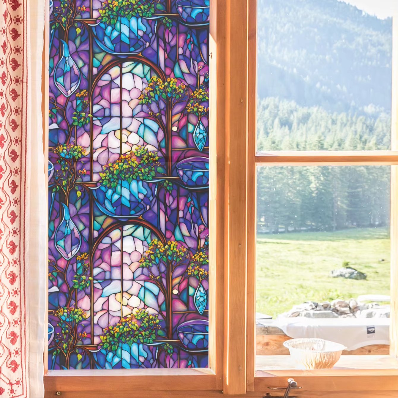 Customized Color Electrostatic Adsorption 120micron Removable Printable Decoration Frosted Window Glass Film