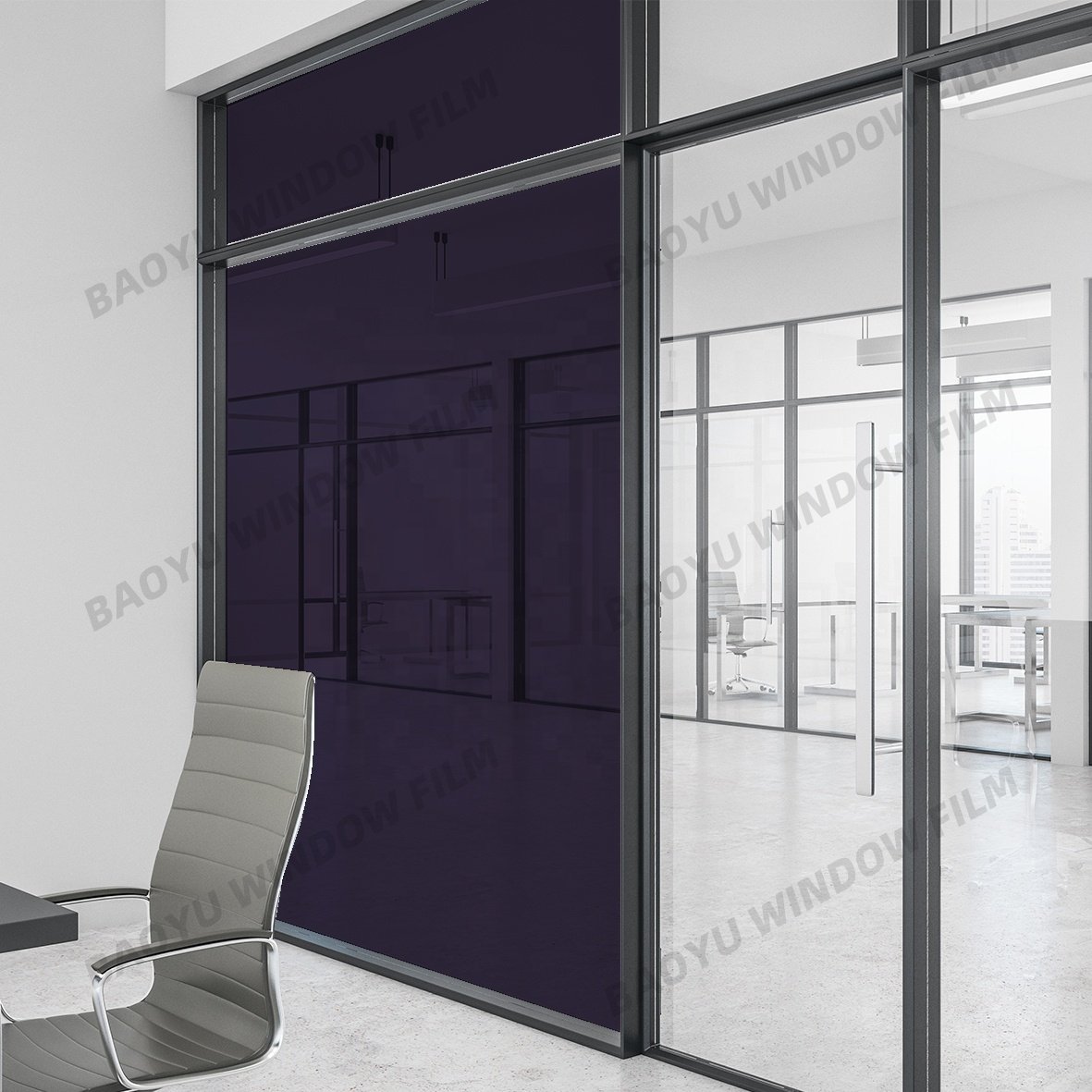 Decorative film colorful home office glass color Block UV transparent film violet