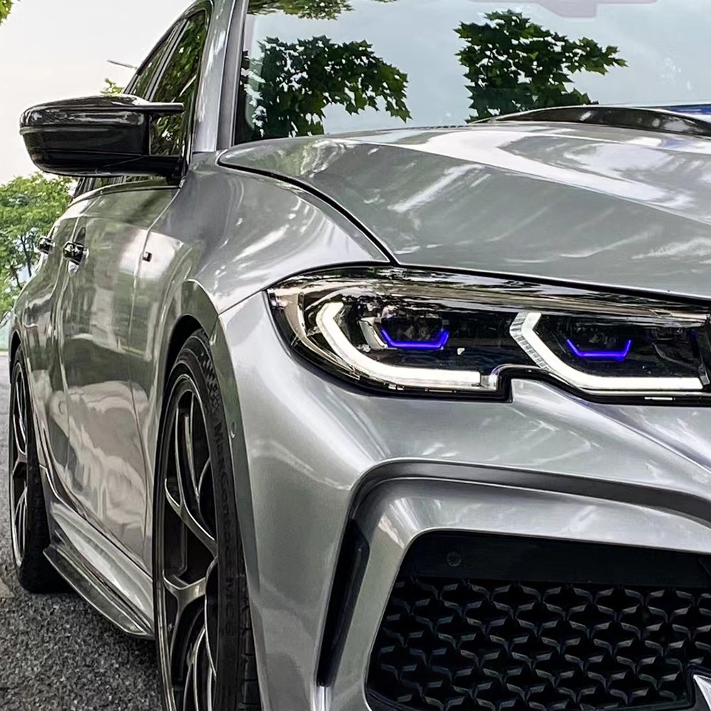 1.52X18M PET Liner Gloss Metallic GT Silver Car Decorative Film Automobile Stickers Car Wrap Vinyl