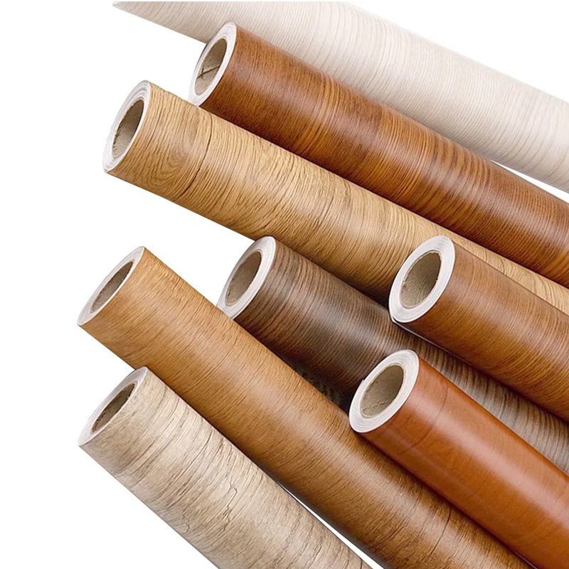 2024 Vinyl wrap roll wooden colour PVC decor film wood texture forsting polyvinyl foil pvc laminating wooden sheet for door skin