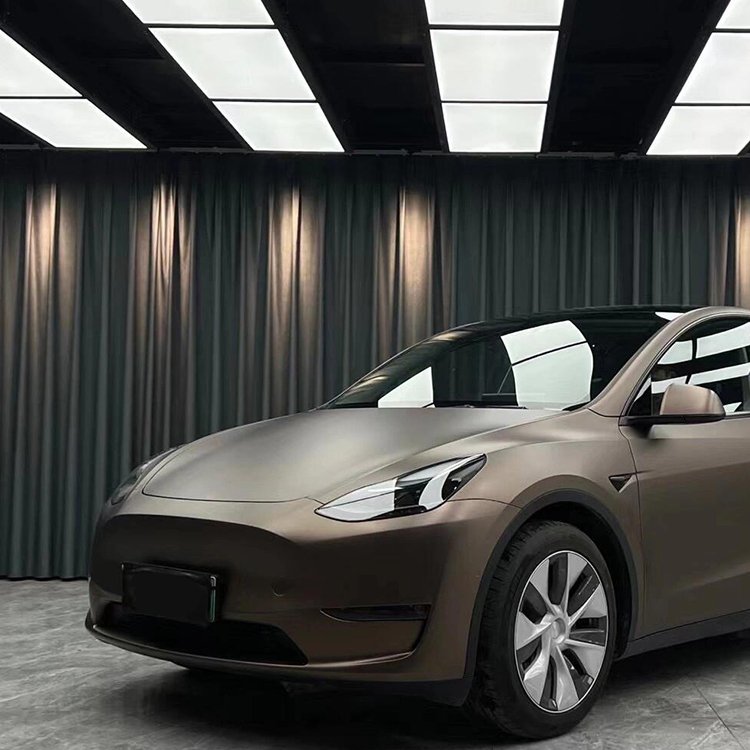 Ultra-Matte Brown Grey Car Wrap Vinyl Car Body Stickers Film Color Change For Vehicle Car Wrapping