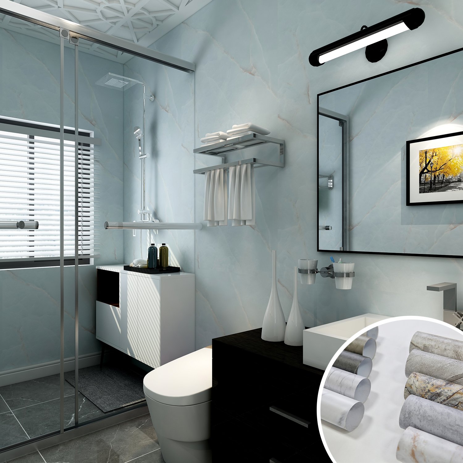 Manufacturer Price Lamination Vacuum Laminadora Membrane Home Office Decorative Marble Grain PVC Film