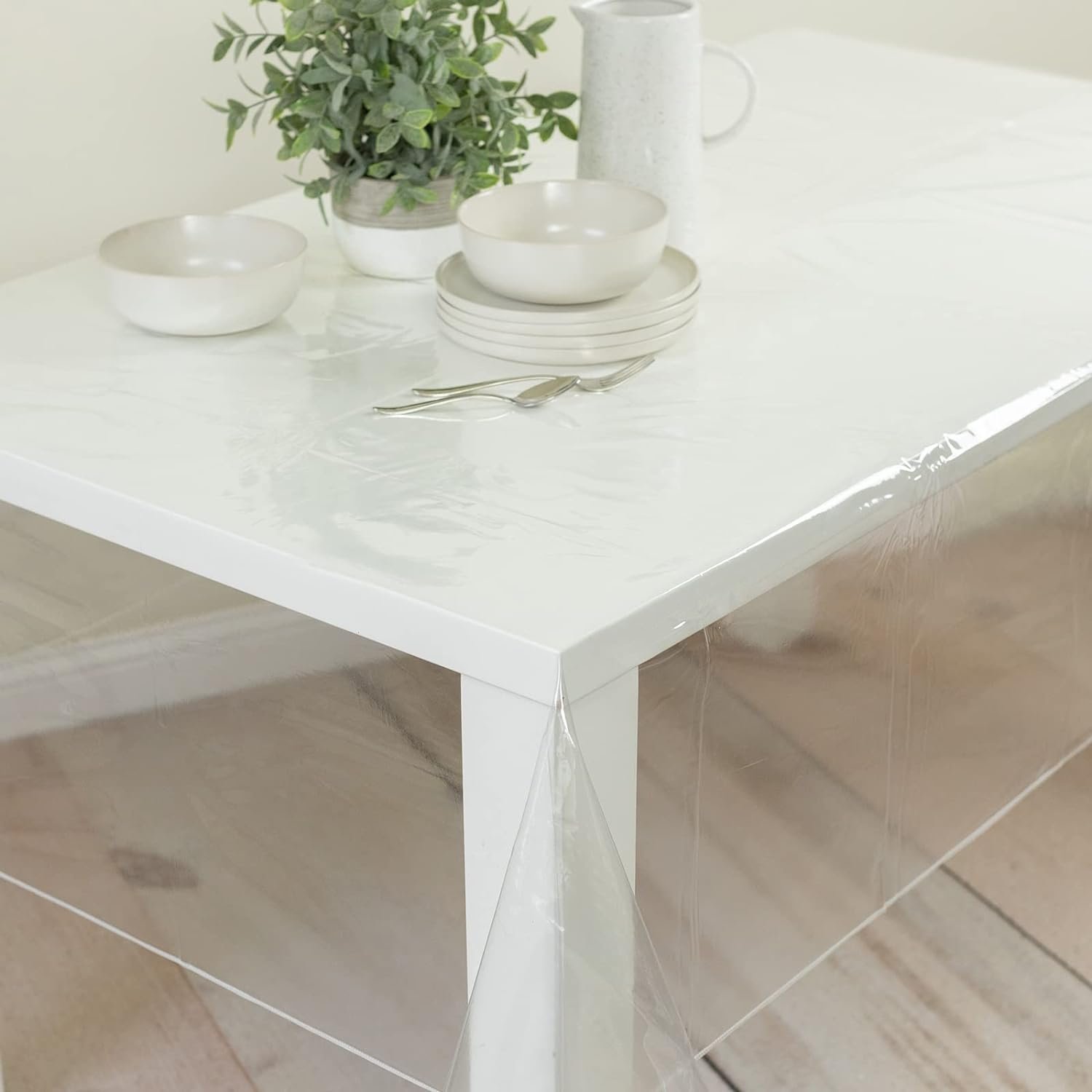PVC Transparent Square Tablecloth Table Protector Desk Blotter Mat Clear Waterproof Anti Scratch Table Cover For Home Decor