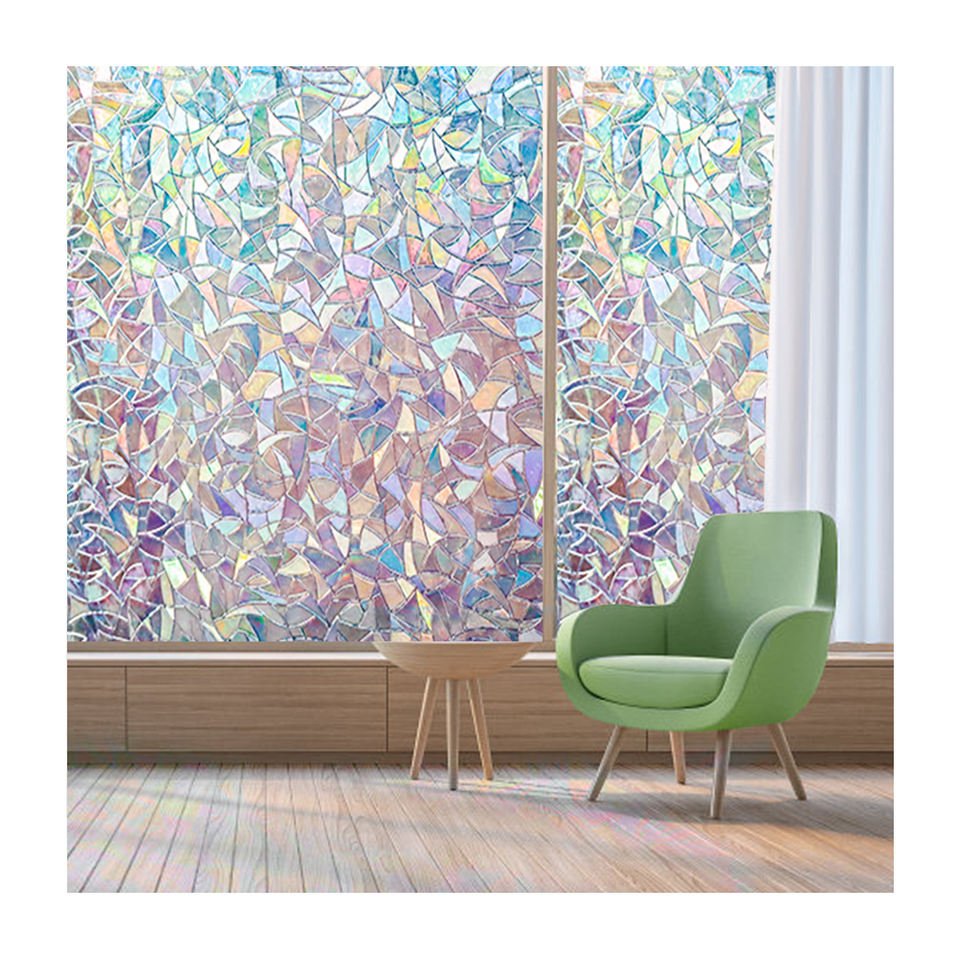 3D Decorative Window Privacy Film Stained Glass Window Sticker Window Static Anti uv Glass Tint Film