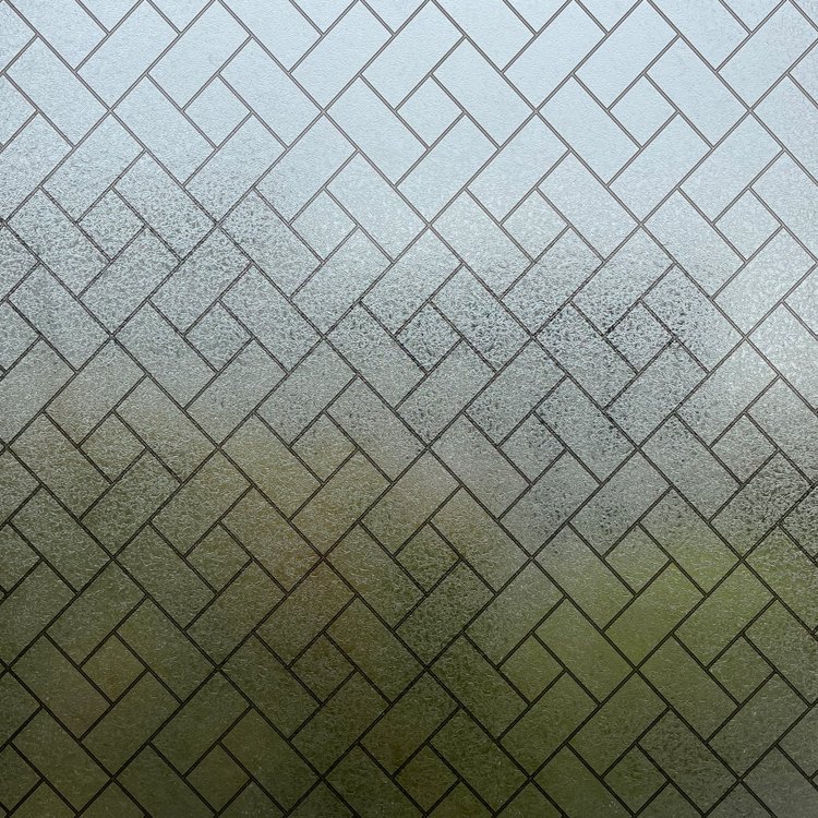 Privacy Control Frosted Bricks Strip Style Water Proof Decorative Window Film