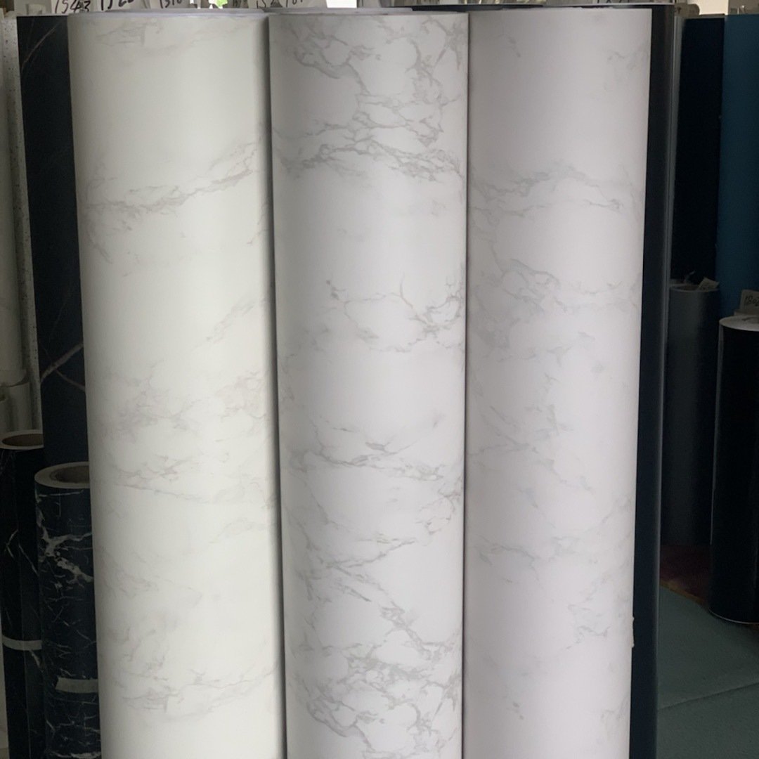 matte/ shiny soft touch anti-Scratch metallic PVC Decorative Film for vacuum membrane wrapping profile
