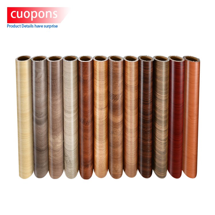 High quality Home Decorative PVC Foil for Cabinet Doors Wood Grain pvc film Self-Adhesive pvc membrane film