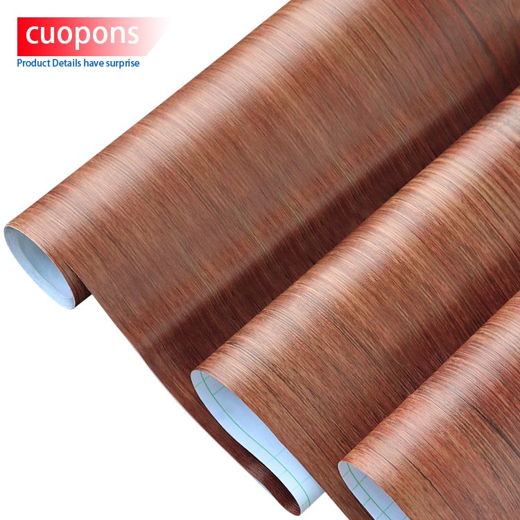 High quality Home Decorative PVC Foil for Cabinet Doors Wood Grain pvc film Self-Adhesive pvc membrane film