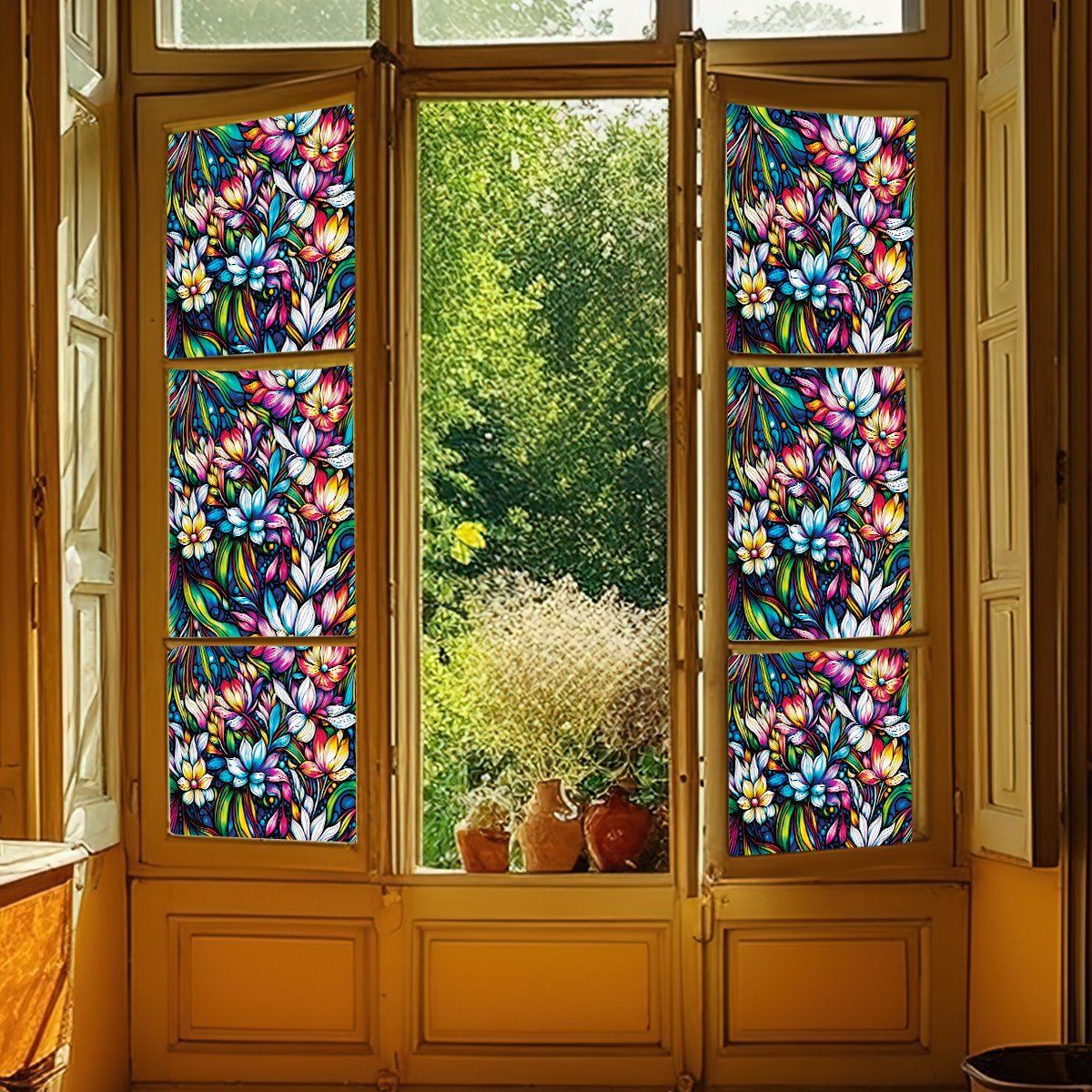 Customized Mobile Homes apartment Decorative Pvc Privacy Frosted Window Self-Adhesive Film