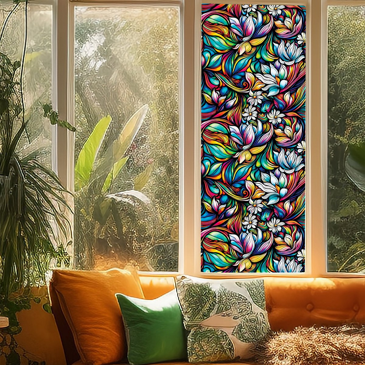 Customized Mobile Homes apartment Decorative Pvc Privacy Frosted Window Self-Adhesive Film