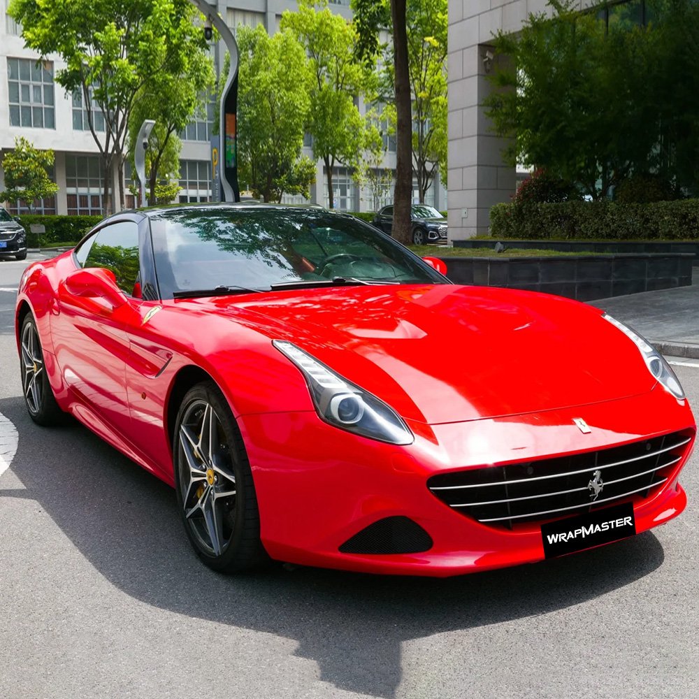 Wrapmaster 1.52*17m Gloss Crystal Farrari Red Vehicle Wrapping Stickers Vinyl Film Body Car Wrap Film