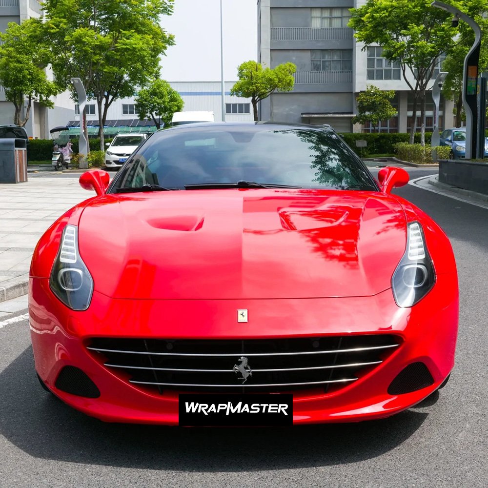 Wrapmaster 1.52*17m Gloss Crystal Farrari Red Vehicle Wrapping Stickers Vinyl Film Body Car Wrap Film