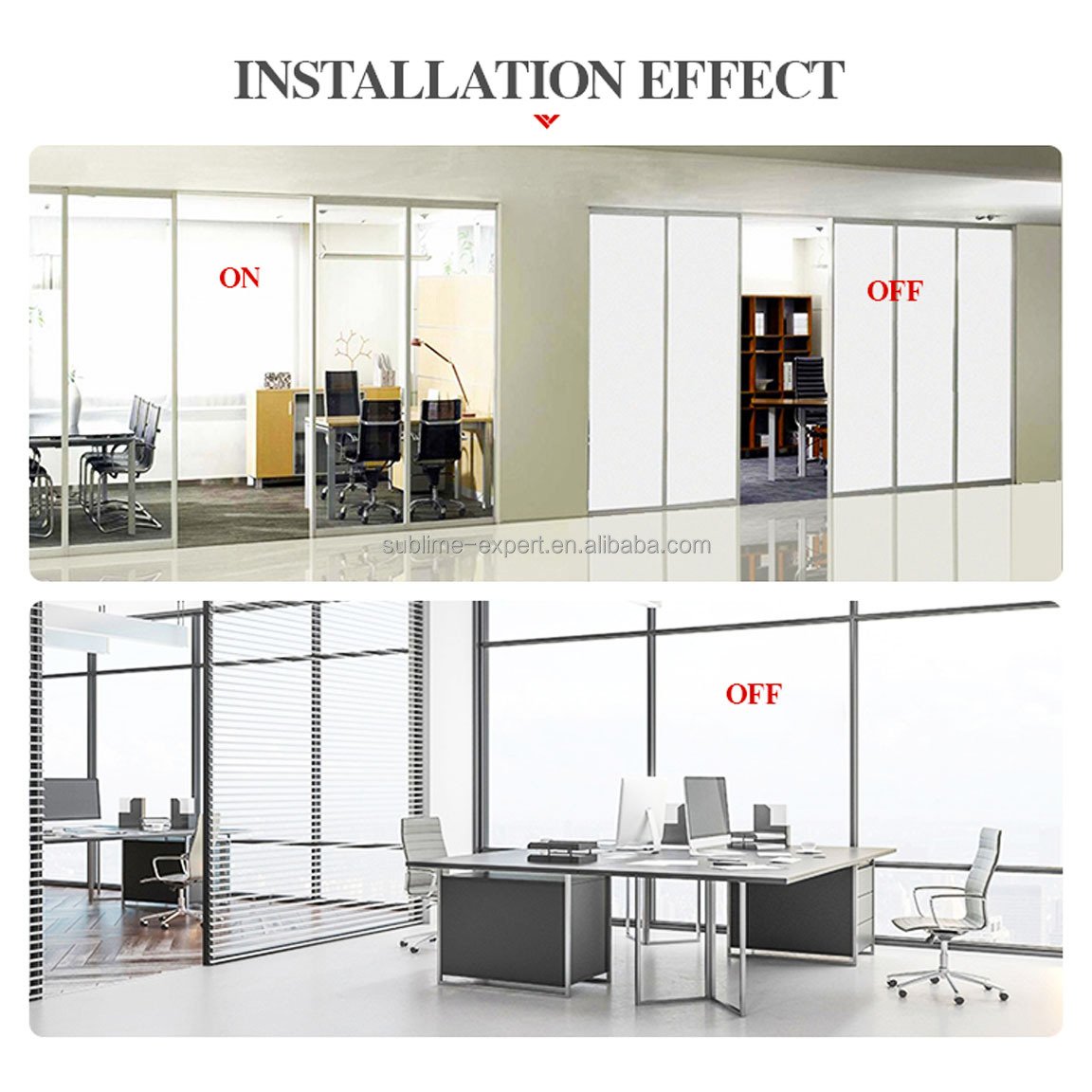 Partition PDLC Electrochromic Glass Tint lamina Pdlc Switchable Tint Privacy Electronic Smart Window Smart Tint PDLC Glass Film
