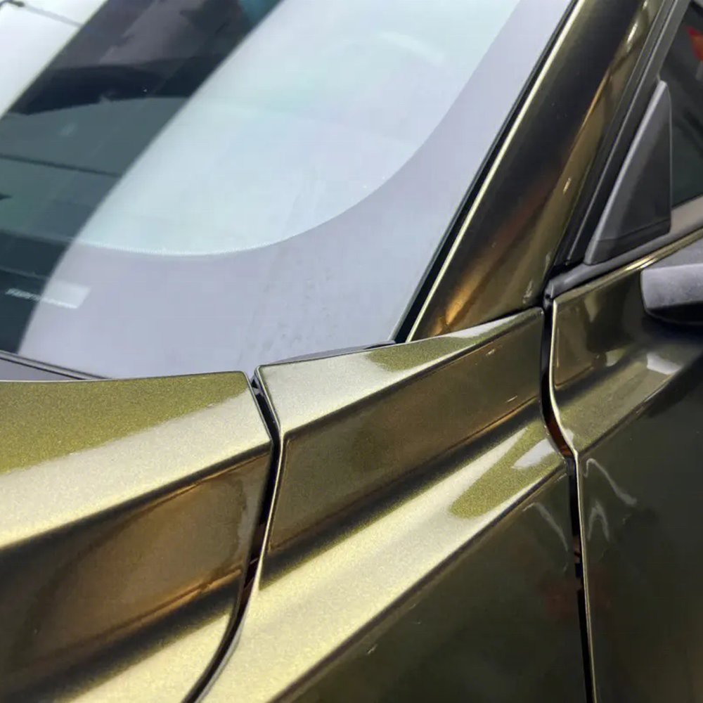 WRAPMASTER 1.52*17m PET Ghost Midnight Gold Color Shift PVC Full Body Vinyl Wrap Car Films Car Sticker