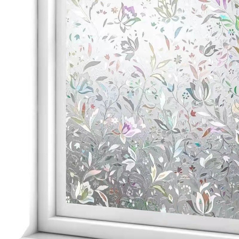 home office decor Floral wallpaper glass window film