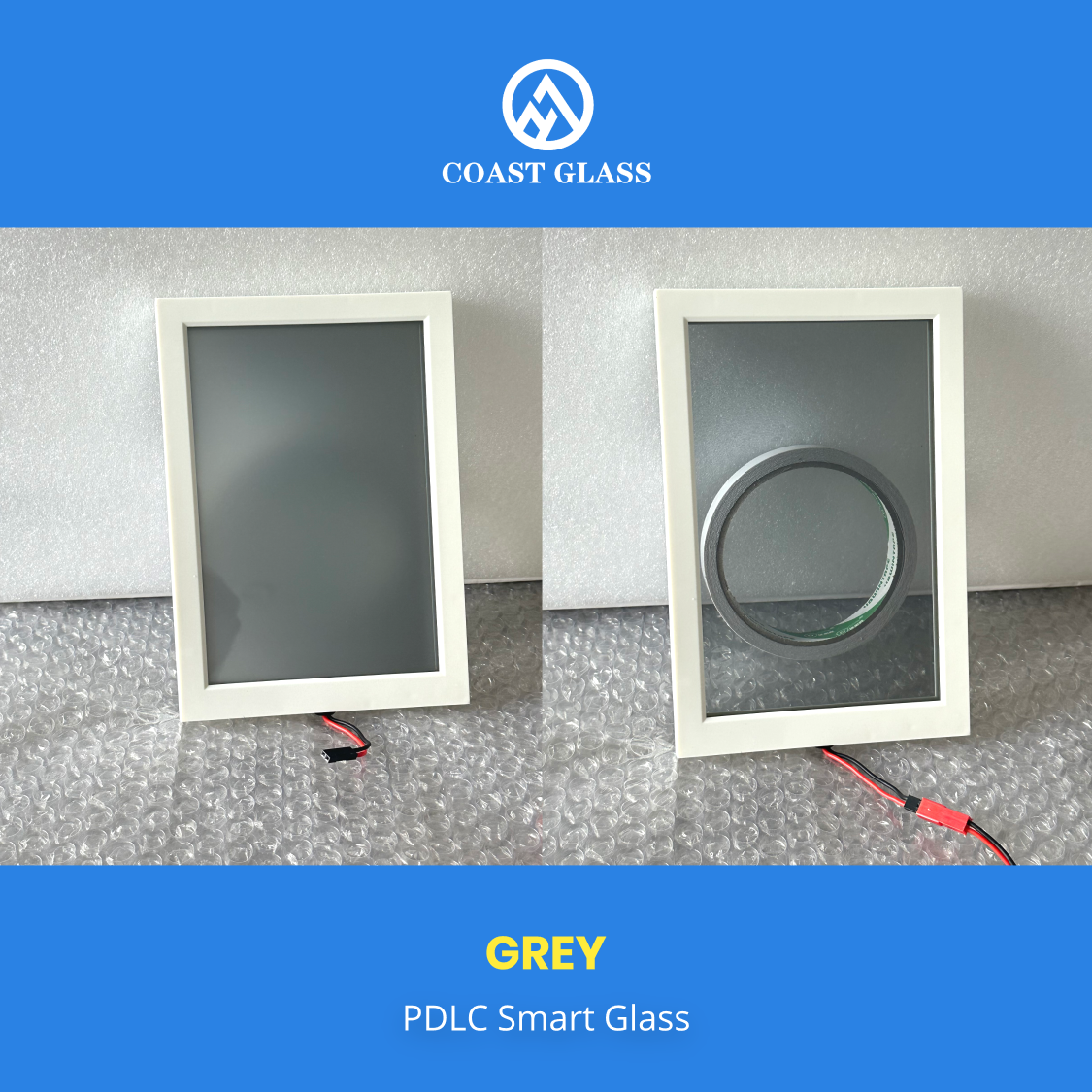 PDLC Opaque White Smart Glass Film Self-Adhesive Decorative Bulletproof Features for Hospital Laminate Usage