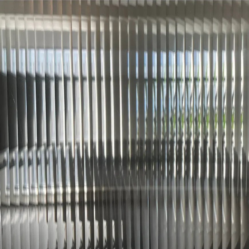 PET Premium 3D REEDED Glass Decorative Film Window Stripes Glass Self-adhesive Home Office Bathroom Decoration Glass Film