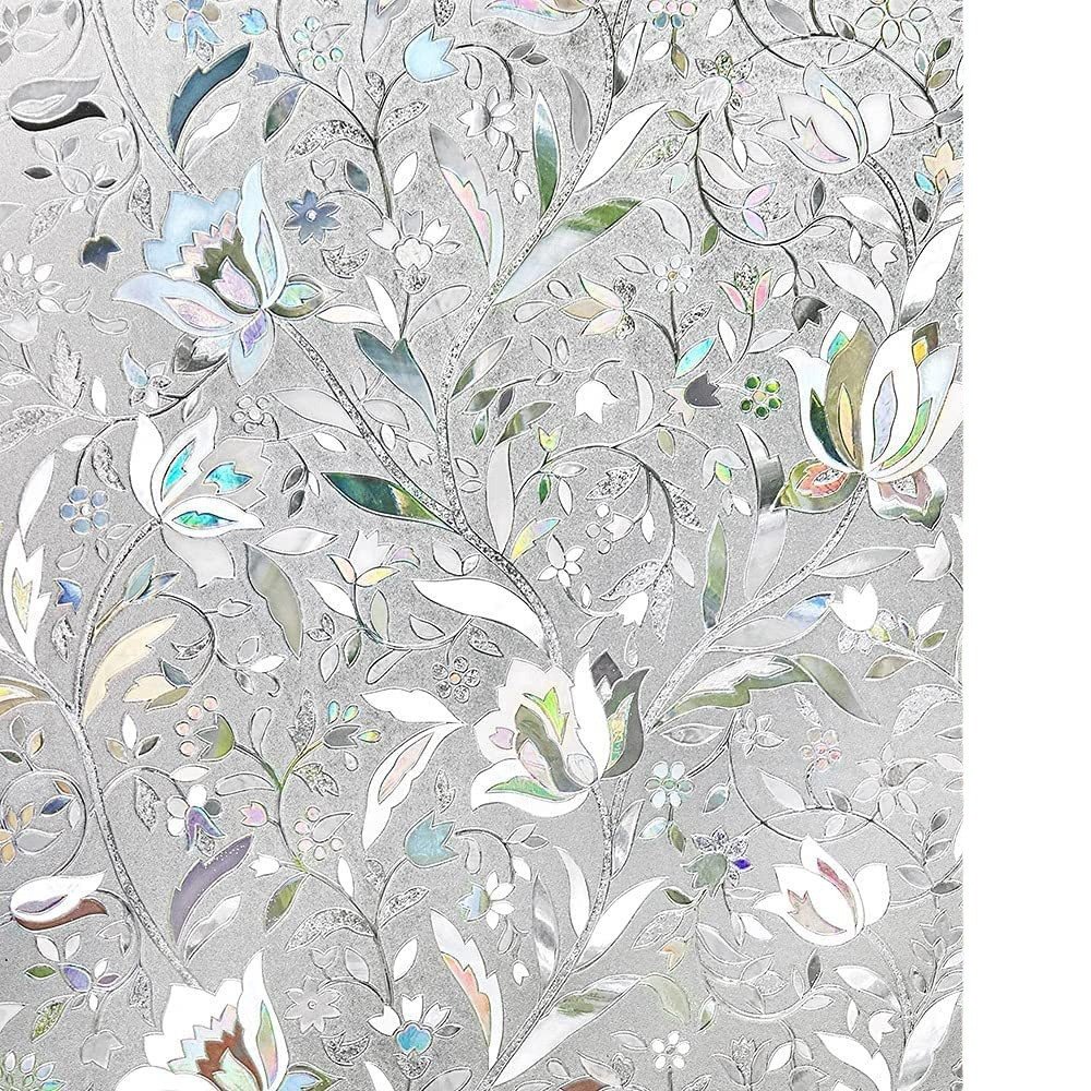 19.7 in.W*25.4 in.L Glitter Frosted Glass Sticker 122CM Decorative Glass Films PVC Frosted and Sparkle Films 50cm*1m