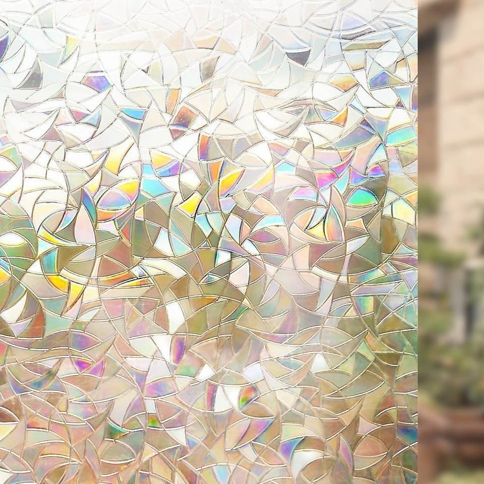 static cling privacy glass window film Diamond pattern decoration films for glass