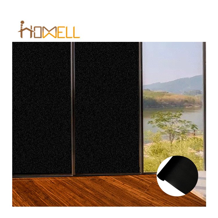 totally black static glass window cling film frosted stickers