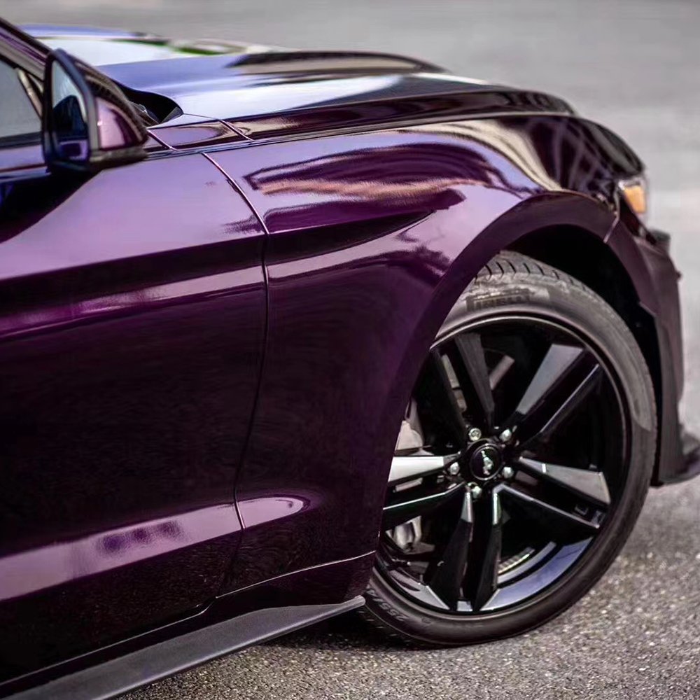 WRAPMASTER PET Liner Super Glossy Metal Midnight Purple Vehicle Wraps Colors Car Vinyl