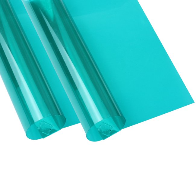 PVC uv resistant building film blue to purple color window tinted film thermal Heat insulation non-viscose PET