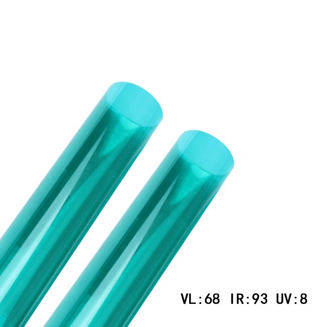 PVC uv resistant building film blue to purple color window tinted film thermal Heat insulation non-viscose PET