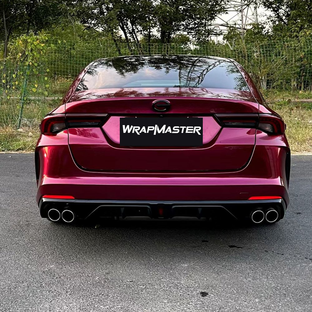 WRAPMASTER 1.52*18metre PET gloss Rupee purple reflective vinyl car wrap cost