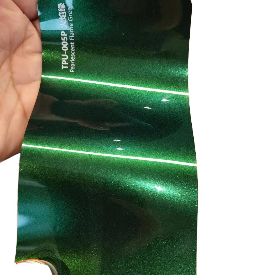 Pearlescent Flame Green PPF 7.5 Mil Premium Quality Self-healing Anti-yellowing TPU Paint Protection Film for all cars