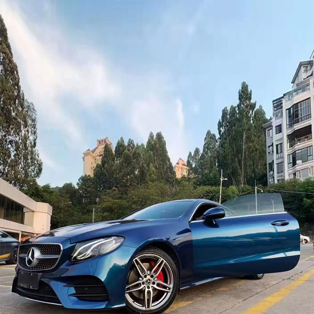 Glossy Metallic lndigo Blue Vinyl Wrap car wrap vinyl color OEM Factory price decorative films color-changing car tpu film