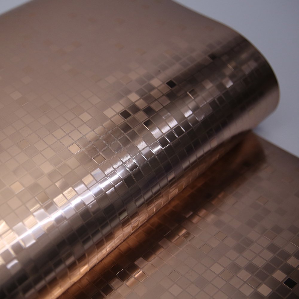 Home decor rose gold petg membrane foil film wall panels laminate flooring decorative furniture films
