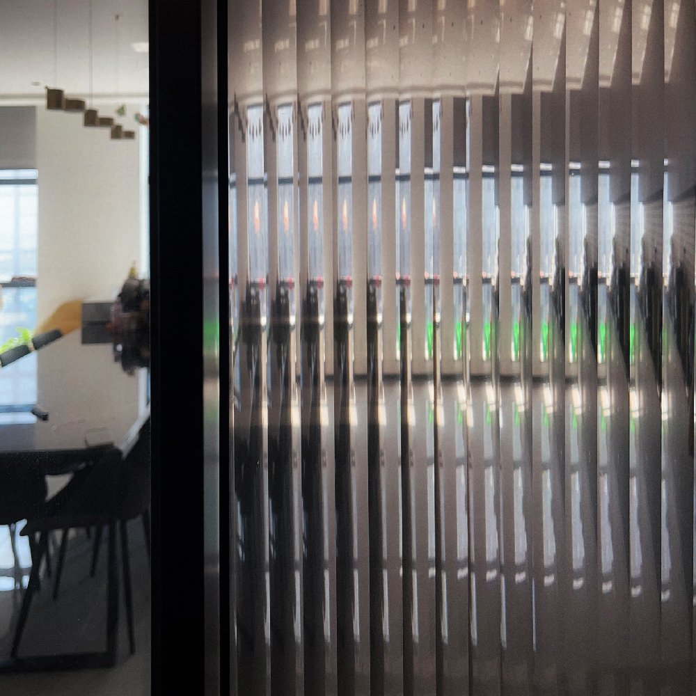 Black color reeded glass film 3D effect Window Film pet decorative Reeded window film