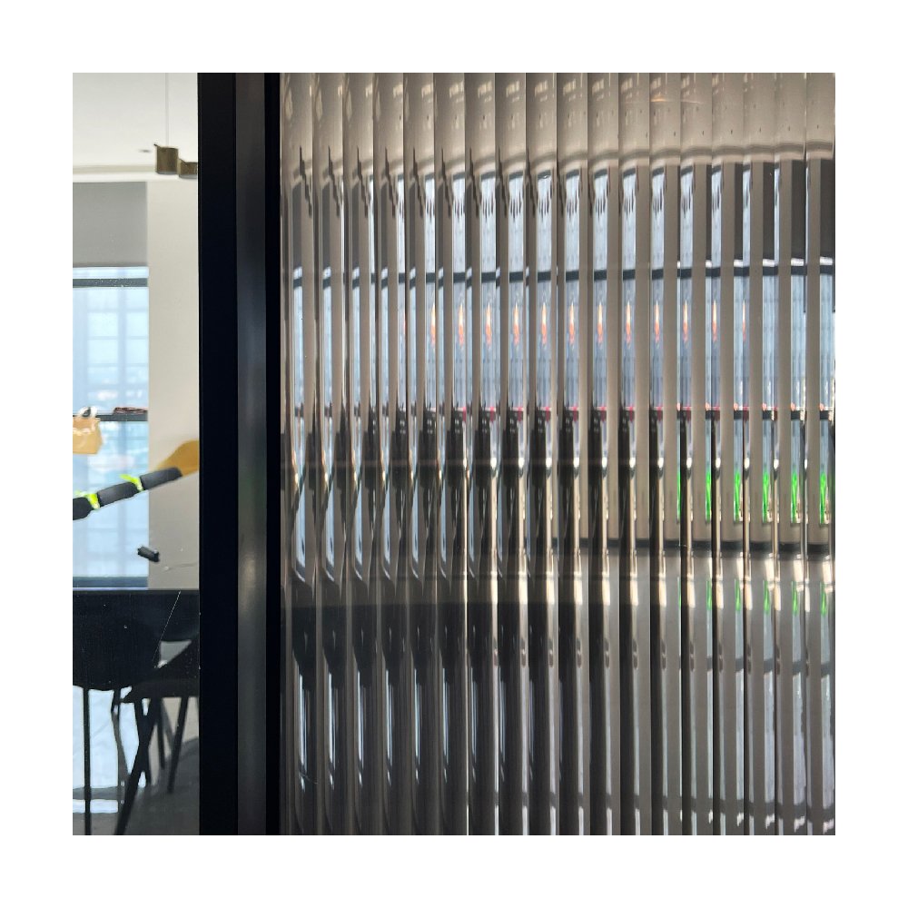 Black color reeded glass film 3D effect Window Film pet decorative Reeded window film