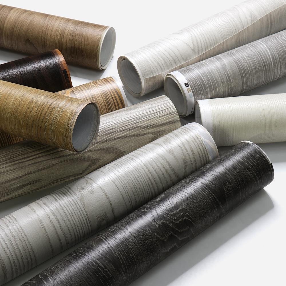 0.44 mm Wood Grain PVC Film Membrane Foil Vacuum Pressing PVC Interior Film Furniture PVC Film for Vacuum Press