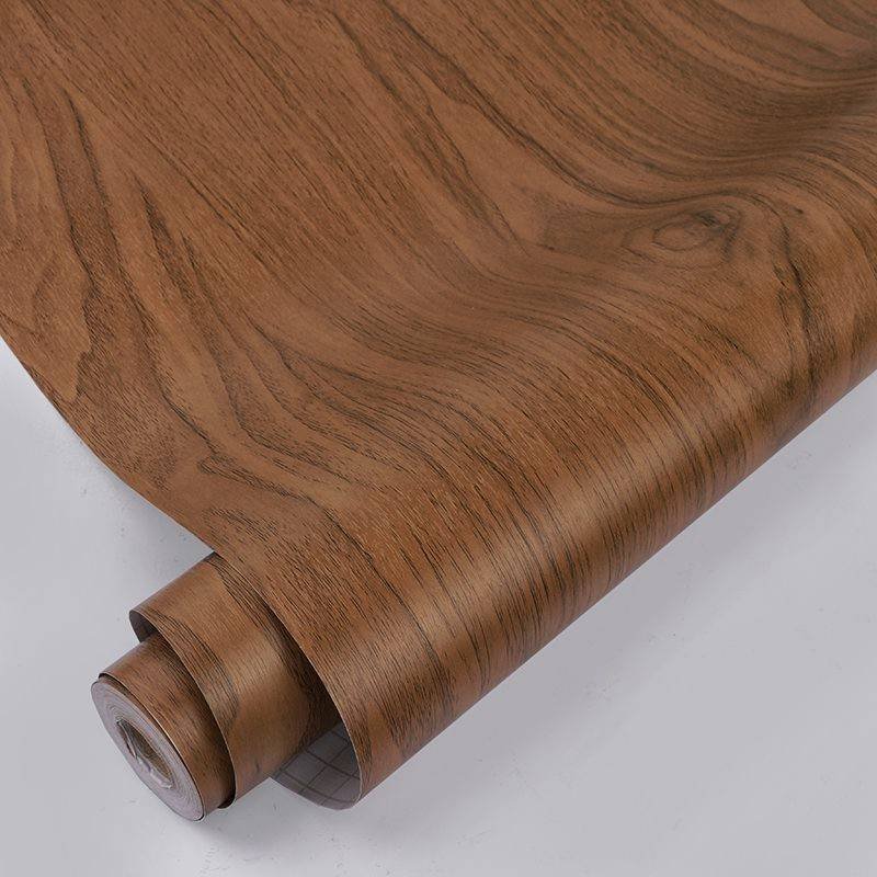 Hotel Home Kitchen Bedroom wood color embossed pvc lamination film decorative films