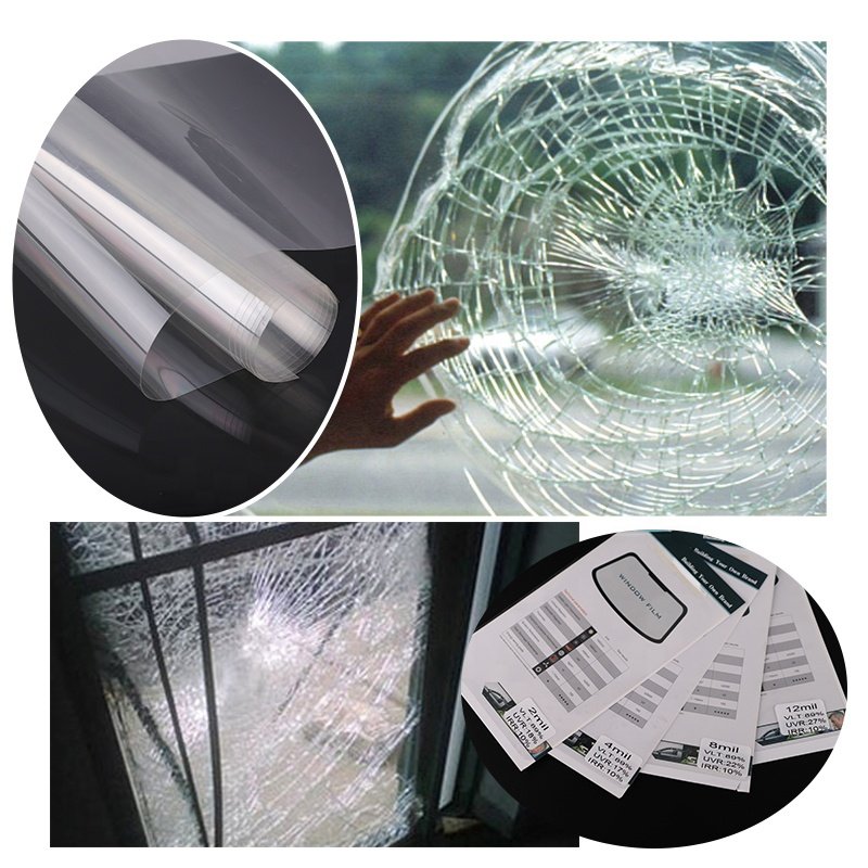 Building window tint protective privacy one way mirror film 2mil safety window film for car and building glass