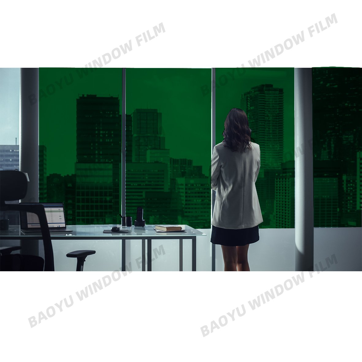 Block UV Beautiful Decorative film colorful transparent color film Dark green