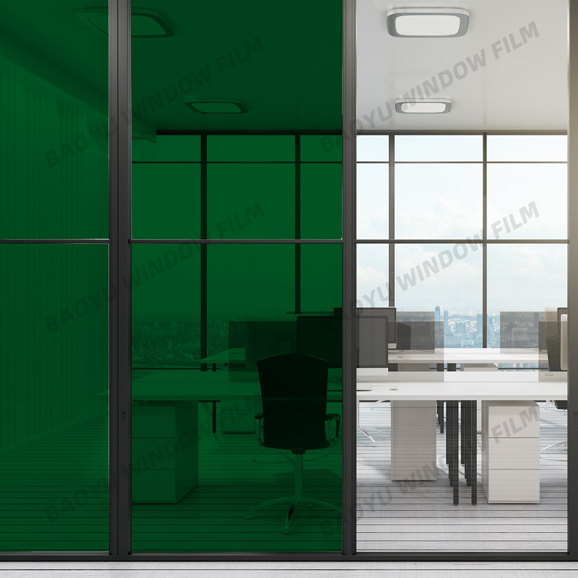 Block UV Beautiful Decorative film colorful transparent color film Dark green