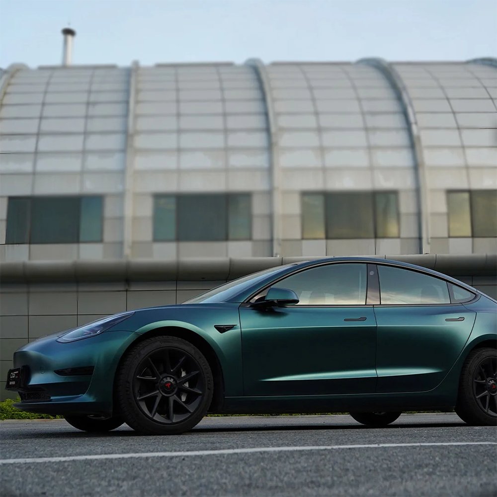 1.52*17m Best selling Color Metallic Dark Green Car decoration Wrapping Vinyl Film Satin Car Wraps