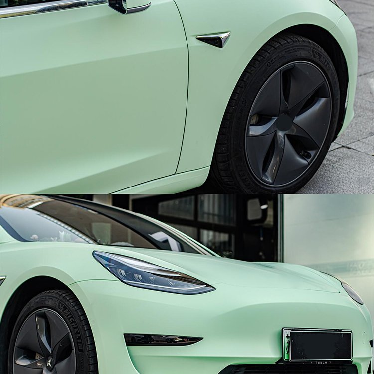 Ultimate Flat Hazy Green car wrapping film milan color ppf green car vinyl wrap car brands stickers