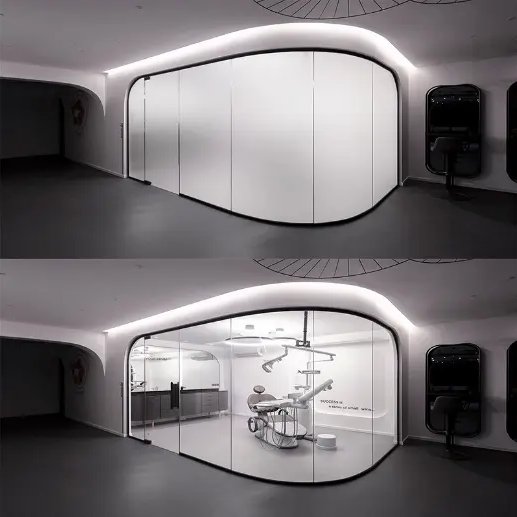 Free Sample Pdlc Smart Film Switchable Intelligent Electric Privacy Frosting Smart Film For Glass with controller